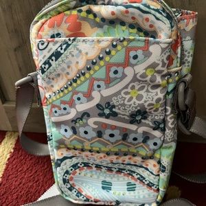 Vera Bradley Deluxe water bottle crossbody bag citrus paisley